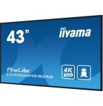 19699-MONITOR IIYAMA 43" 3840X2160, UHD, 500CD/M2, MM 2X 10W, 3X HDMI, USB X2 (V2.0), WIFI,  PLUG DDC2B / RS232C XL, IIS