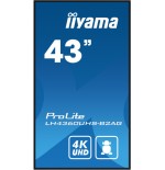 19700-MONITOR IIYAMA 43" 3840X2160, UHD, 500CD/M2, MM 2X 10W, 3X HDMI, USB X2 (V2.0), WIFI,  PLUG DDC2B / RS232C XL, IIS