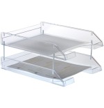 19711-BANDEJA DE SOBREMESA APILABLE FONDO LISO TRANSP FORMATO A4 Y FOLIO COLOR CRISTAL TRANSP ARCHIVO 2000 715 CS TP