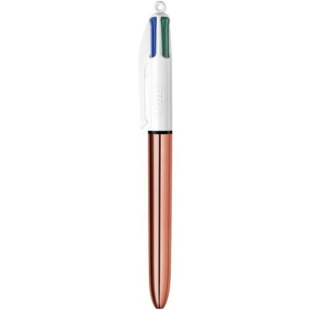 19724-BOLIGRAFO 4 COLORES PINK GOLD BIC 504894