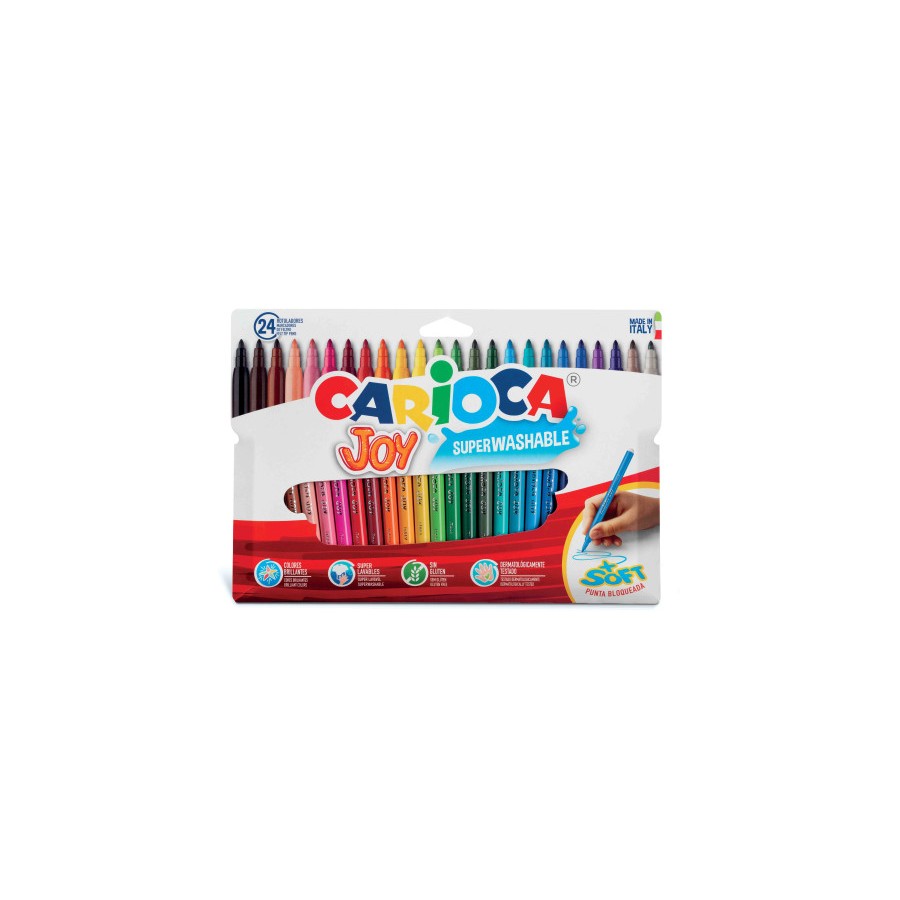 19736-ESTUCHE 24 ROTULADORES JOY BOLSA CARTON CARIOCA 40532