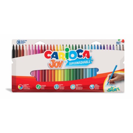 19737-ESTUCHE 36 ROTULADORES JOY BOLSA CARTON CARIOCA 40556