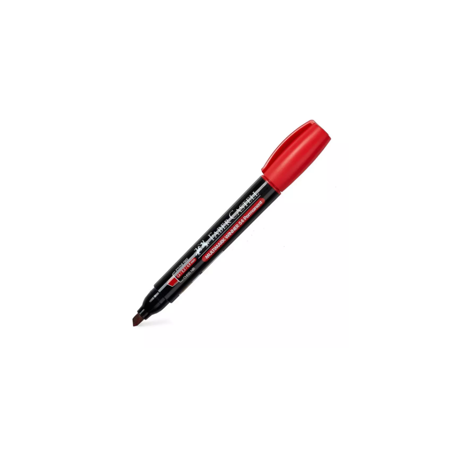 19740-MARCADOR MULTIMARK WINNER 54-E ROJO PUNTA BISELADA Y SIN CLIP FABER CASTELL 153121