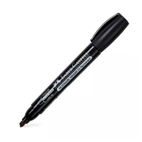 19742-MARCADOR MULTIMARK WINNER 54-E NEGRO PUNTA BISELADA Y SIN CLIP FABER CASTELL 153199