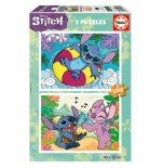 19770-CAJA PUZZLE 2X100 STITCH EDUCA BORRAS 19998