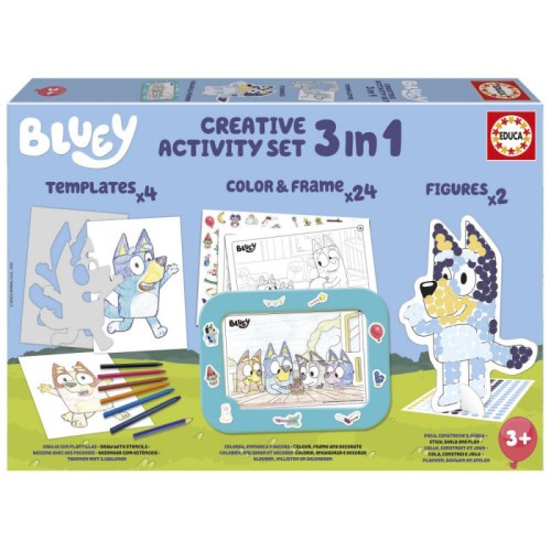19776-SET 3 IN 1 BLUEY "CREATIVE ACTIVITY SET" EDUCA BORRAS 19887
