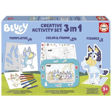 19776-SET 3 IN 1 BLUEY "CREATIVE ACTIVITY SET" EDUCA BORRAS 19887