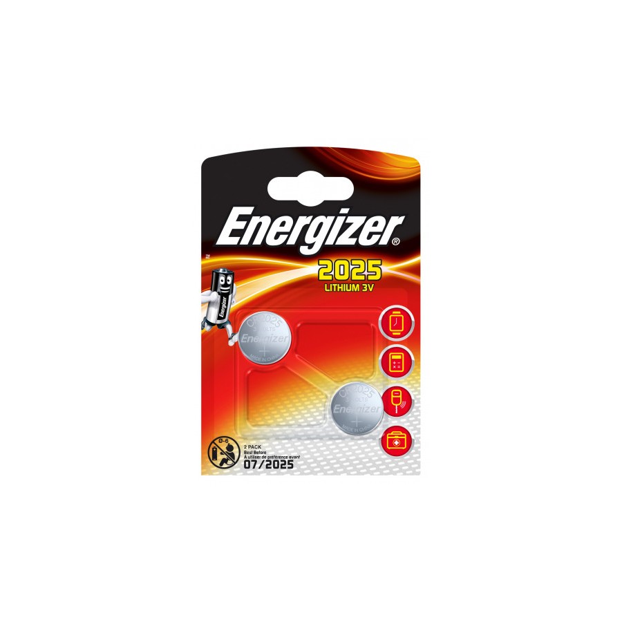 1979-BLISTER 2 PILAS DE BOTON MODELO CR2025 ENERGIZER E301021501
