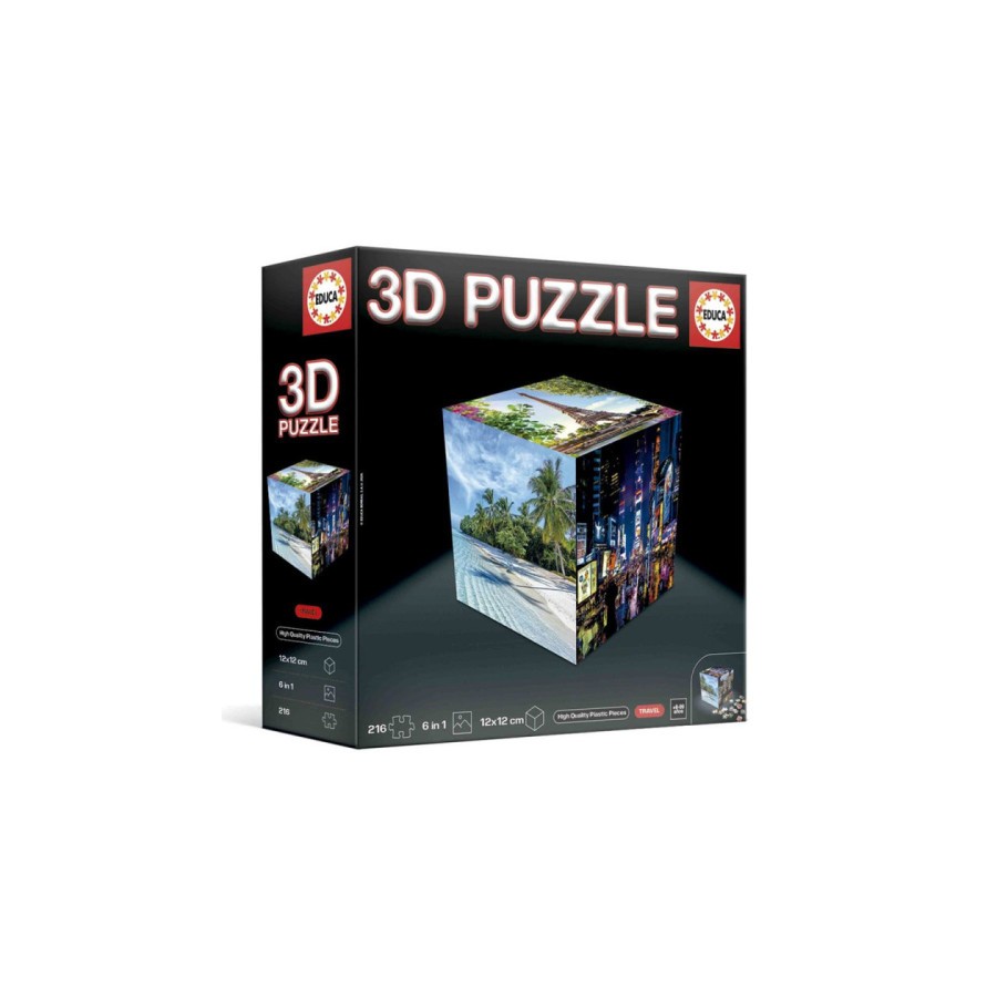 19792-PUZZLE CUBO 3D VIAJES EDUCA BORRAS 20124