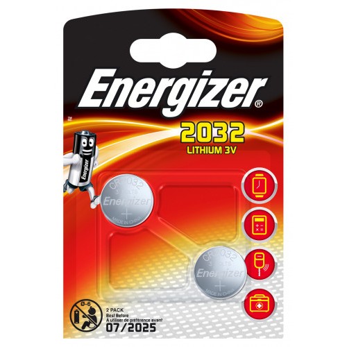 1980-BLISTER 2 PILAS DE BOTON MODELO CR 2032 ENERGIZER E301021401