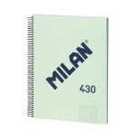 19842-LIBRETA CON ESPIRAL, PAPEL CUADRICULADO, 80 HOJAS A4, SERIE 1918, VERDE MILAN 57143E80GR