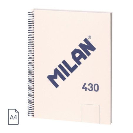 19852-CUADERNO A4 CON ESPIRAL Y TAPA DURA, 80 HOJAS BLANCAS DE 95 GR/M, COLECCION 430 SINCE 1918, BEIGE MILAN 57141E80BG