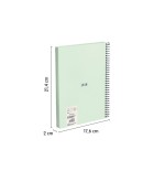 CUADERNO A5 CON ESPIRAL Y TAPA DURA, 80 HOJAS BLANCAS DE 95 GR/M, COLECCION 430 SINCE 1918, VERDE MILAN 57151E80GR