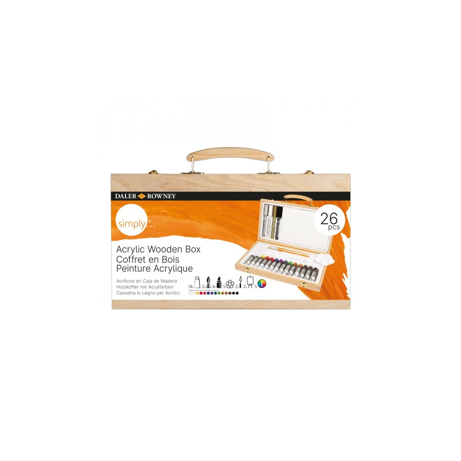 19894-CAJA DE MADERA SET DE PINTURA ACRILICO DALER ROWNEY D12650055000
