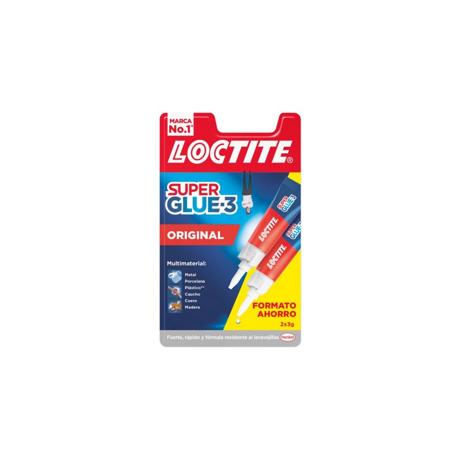 19905-LOCTITE SUPERGLUE-3 ORIGINAL DUO 2X3 BL 3GR+3GR LOCTITE 2640781