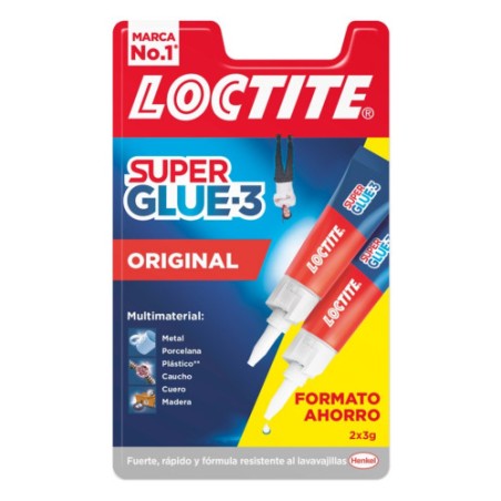 19905-LOCTITE SUPERGLUE-3 ORIGINAL DUO 2X3 BL 3GR+3GR LOCTITE 2640781