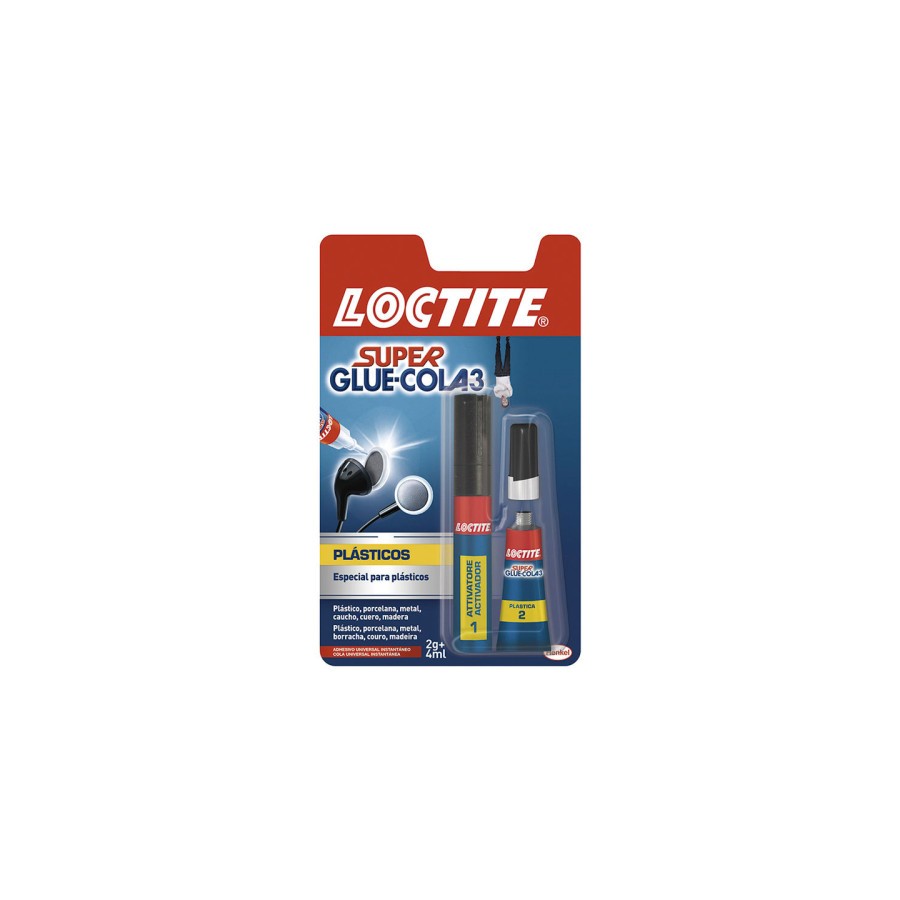 19910-LOCTITE SUPERGLUE-3 PLASTICOS DIFICILES BL 4 ML + 2 GR LOCTITE 2642430