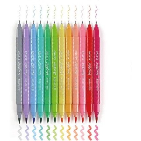 19916-ESTUCHE 12 ROTULADORES PASTEL LETTERING KIT ALPINO AR001093