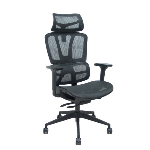 19952-SILLA PRO537 TRASLACK MALLA NEGRA BRAZOS 3D RUEDAS NAILON 60 MM FOROL BY PIQUERAS Y CRESPO 537TKM840B3DRN60