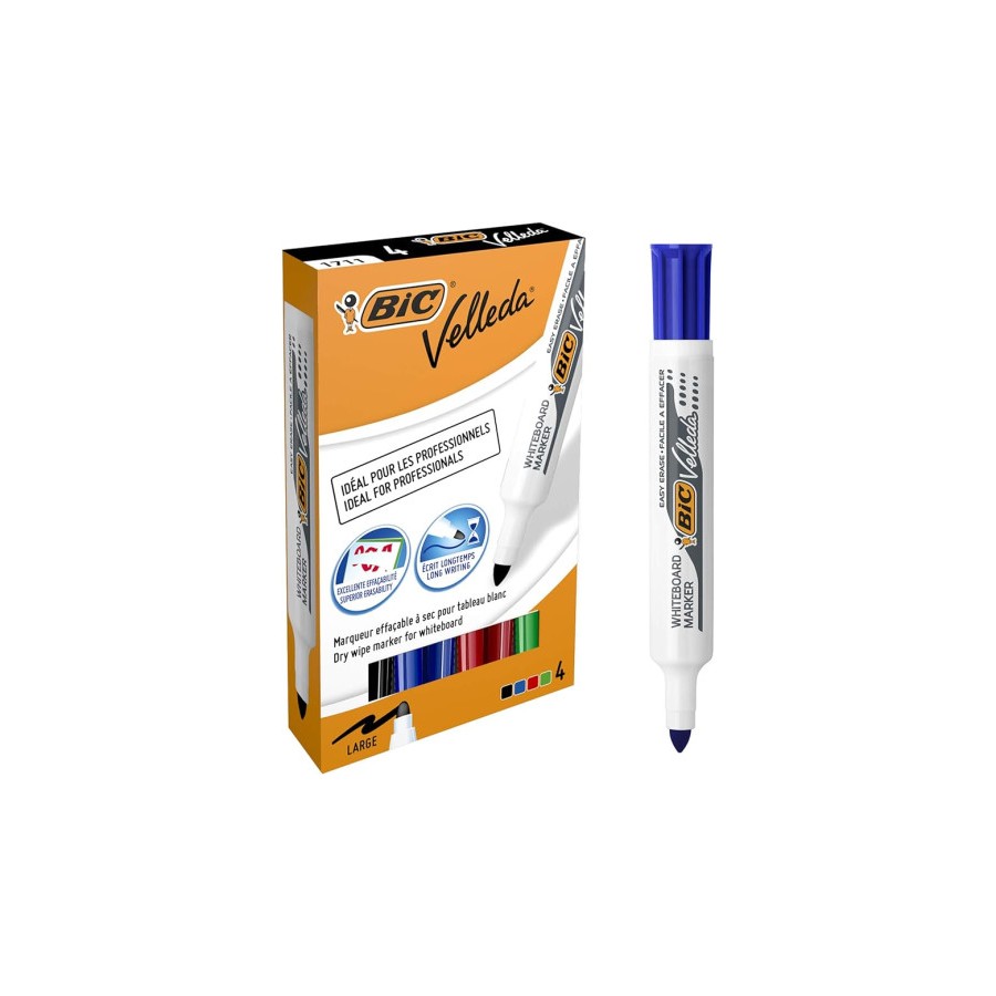 19978-ESTUCHE 4 ROTULADORES PIZARRA P.REDONDA 4 UDS BISMARK 332617