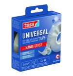 20028-CINTA ADHESIVA DOBLE CARA NANO UNIVERSAL POWER 5KG 3 METROS x 30 MM TESA 55810-00002-00