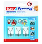 20035-BLISTER 3 GANCHOS ADHESIVOS ALAMBRE POWERSTRIPS 1KG TAMANO S BLANCO TESA 57615-00001-00