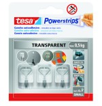 20036-BLISTER 3 GANCHOS ADHESIVOS ALAMBRE POWERSTRIPS 0,5KG TAMANO S TRANSPARENTE TESA 58620-00001-01