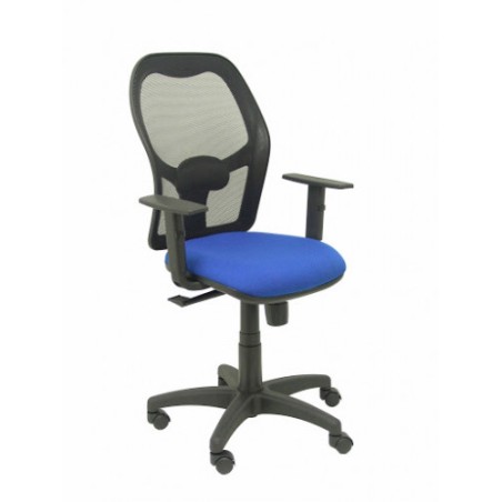 2004-SILLA MODELO ALOCEN MALLA NEGRA BRAZO REGULABLE ASIENTO BALI AZUL PIQUERAS Y CRESPO 345SNB229B10