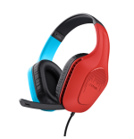 20090-Trust GXT 416S Zirox Auriculares Alambrico Diadema Juego Negro, Cian, Rojo