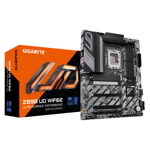 GIGABYTE Placa base Z890 UD WIFI6E - Compatible con CPUs Intel Core Ultra (Serie 2), VRM de 12+1+2 fases, hasta 8800MHz DDR5 (OC