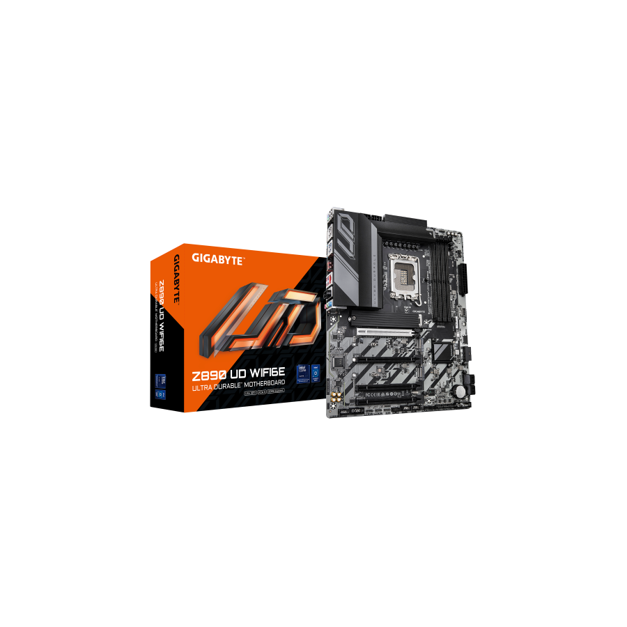 GIGABYTE Placa base Z890 UD WIFI6E - Compatible con CPUs Intel Core Ultra (Serie 2), VRM de 12+1+2 fases, hasta 8800MHz DDR5 (OC