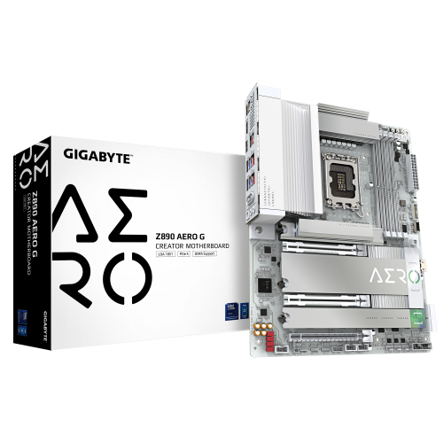 GIGABYTE Placa base Z890 AERO G - Compatible con CPUs Intel Core Ultra (Serie 2), VRM de 16+1+2 fases, hasta 8800MHz DDR5 (OC), 