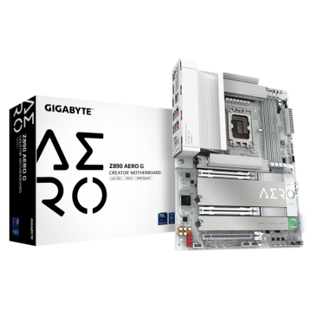GIGABYTE Placa base Z890 AERO G - Compatible con CPUs Intel Core Ultra (Serie 2), VRM de 16+1+2 fases, hasta 8800MHz DDR5 (OC), 