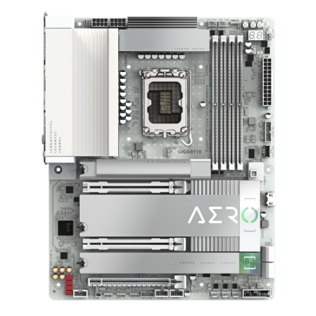 GIGABYTE Placa base Z890 AERO G - Compatible con CPUs Intel Core Ultra (Serie 2), VRM de 16+1+2 fases, hasta 8800MHz DDR5 (OC), 