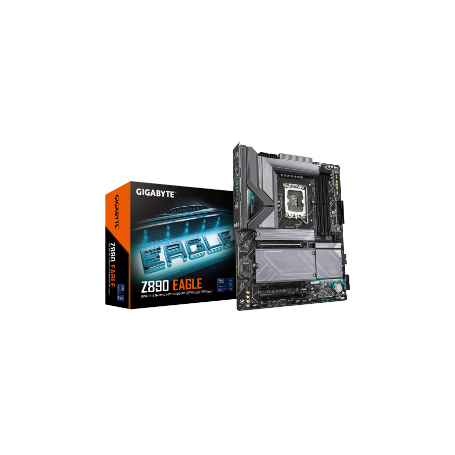 GIGABYTE Z890 EAGLE Placa Base - Compatible con CPUs Intel Core Ultra (Serie 2), VRM de 14+1+2 fases, hasta 8800MHz DDR5 (OC), 1