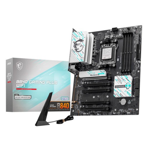 20244-PLACA MSI B840 GAMING PLUS WIFI,AMD,AM5,B840,4DDR5,USB TYPE-C,WIFI,AURA,ATX