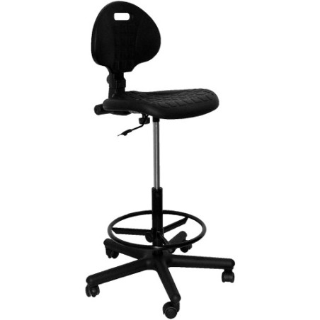 2027-TABURETE MODELO PATERNA POLIURETANO NEGRO PIQUERAS Y CRESPO T31