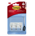 20279-BLISTER 3 GANCHOS ADHESIVOS TRANSPARENTES PEQUENOS PUNTA ALAMBRE HASTA 225G COMMAND 17067CLR 3M 7100240178