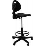 2028-TABURETE MODELO PATERNA POLIURETANO NEGRO PIQUERAS Y CRESPO T31