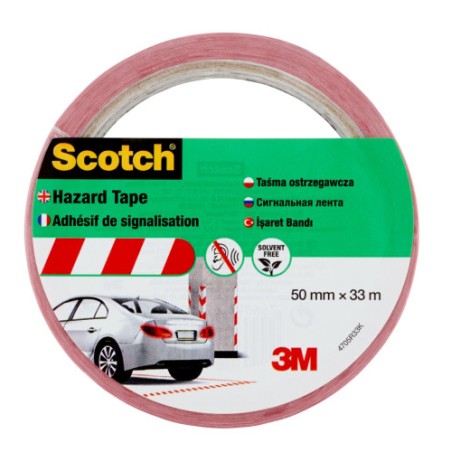 20294-ROLLO CINTA ADHESIVA DE SENALIZACION 4705 BLANCA Y ROJA 50MM X 33M SCOTCH 7100181226