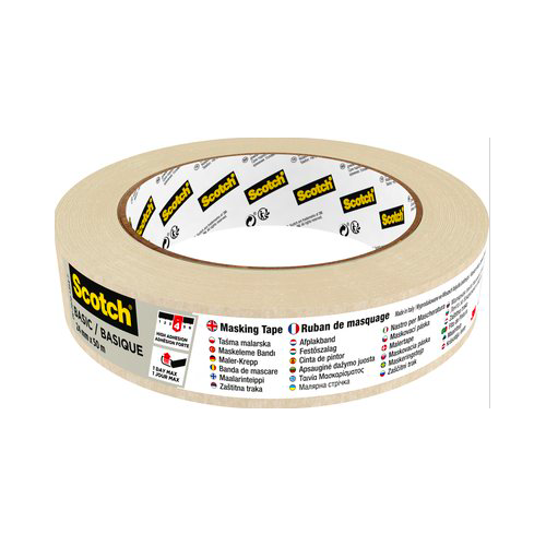 20295-ROLLO CINTA ADHESIVA DE ENMASCARAR PINTOR BASIC 24MM X 50M SCOTCH 7100333168