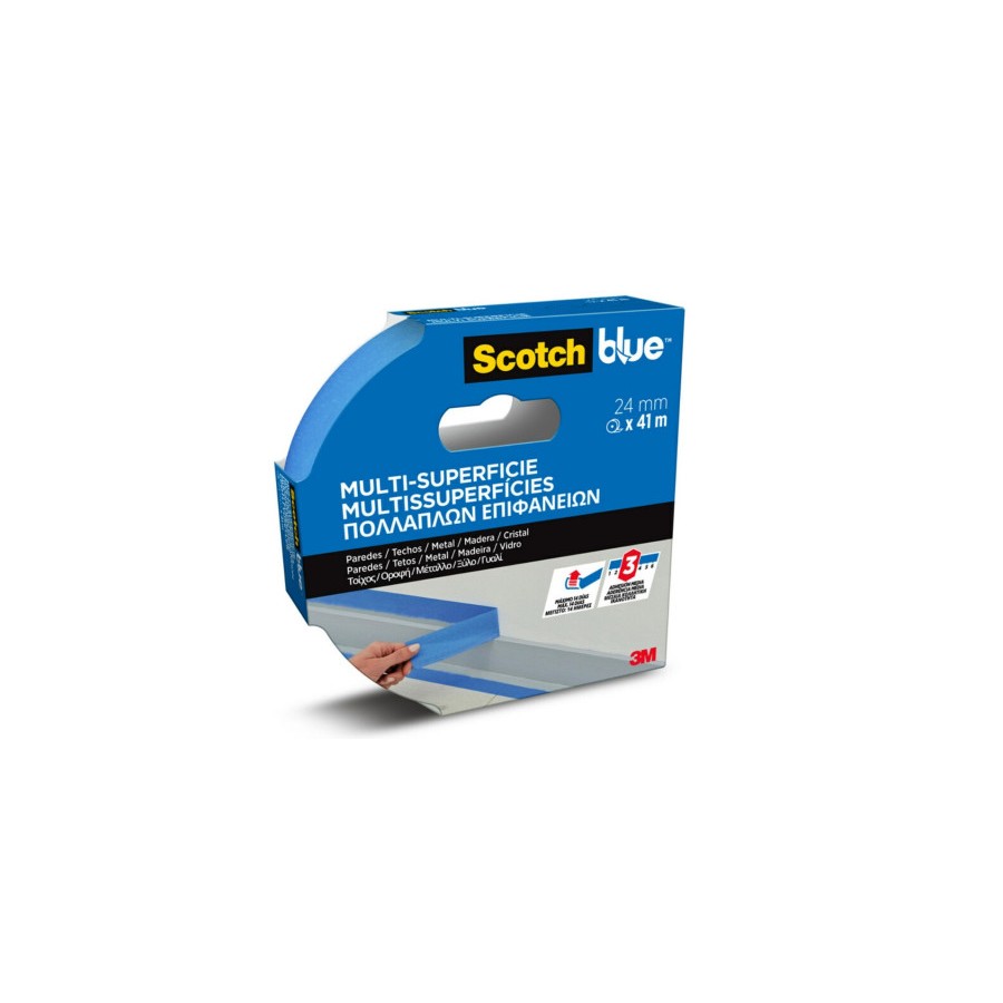 20298-ROLLO CINTA ADHESIVA DE ENMASCARAR PINTOR SCOTCHBLUE MULTISUPERFICIE 24MM X 41M SCOTCH 7100289922