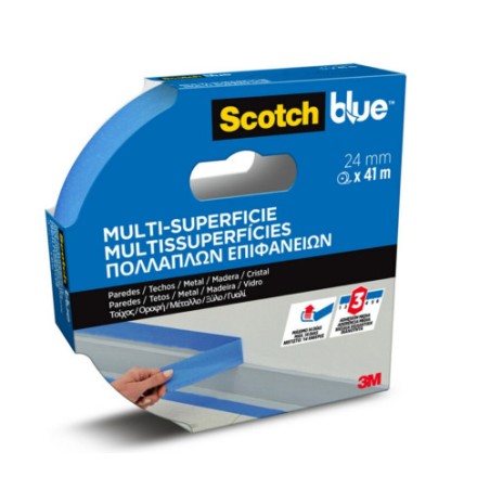 20298-ROLLO CINTA ADHESIVA DE ENMASCARAR PINTOR SCOTCHBLUE MULTISUPERFICIE 24MM X 41M SCOTCH 7100289922