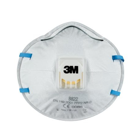 20313-CAJA 5 MASCARILLAS RESPIRADORAS 8822-5 FFP2 CON VALVULA 3M 7100328975