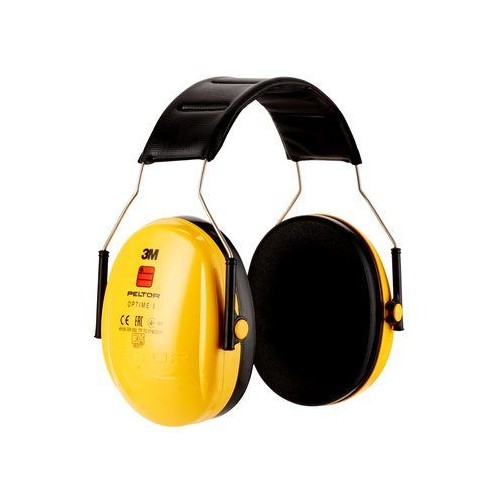 20324-CASCOS OREJERAS ACOLCHADAS  CON DIADEMA PROTECCION AUDITIVA PELTOR OPTIME H510A-1 SNR-27DB AMARILLO 3M 7100334982
