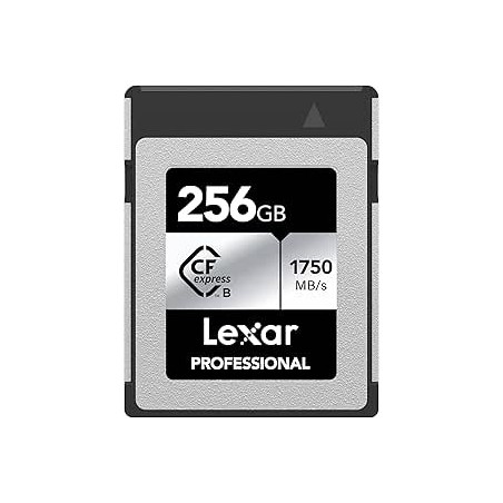 LEXAR 256GB PROFESSIONAL CFEXPRESS TYPE B CARD SILVER, UP TO 1750MB/S READ 1300MB/S WRITE