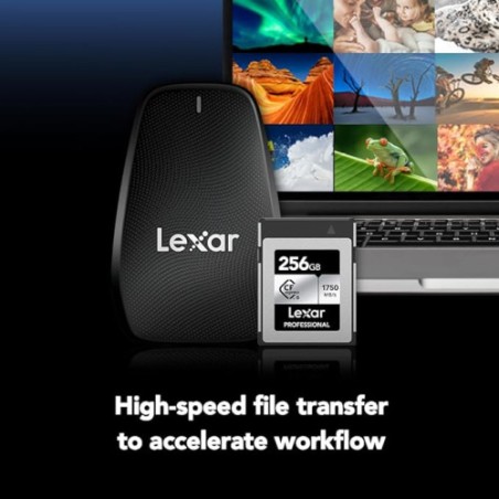LEXAR 256GB PROFESSIONAL CFEXPRESS TYPE B CARD SILVER, UP TO 1750MB/S READ 1300MB/S WRITE