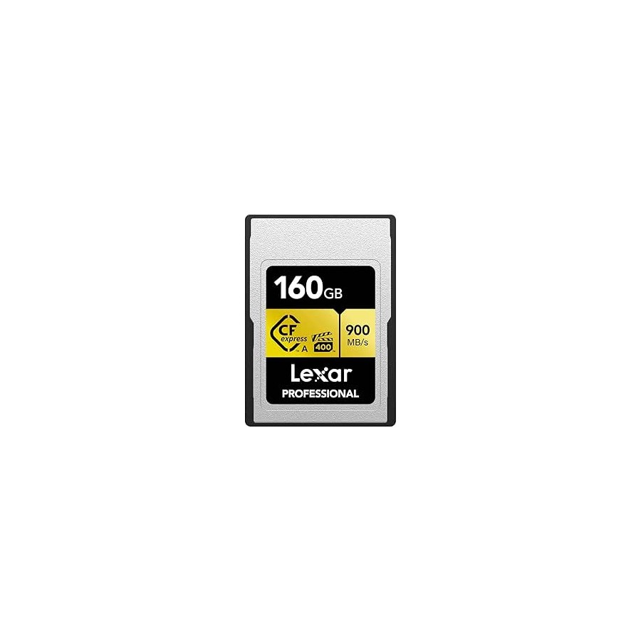 LEXAR 160GB PROFESSIONAL CFEXPRESS TYPE A CARD GOLD SERIE, UP TO 900MB/S READ 800MB/S WRITE. VPG 400