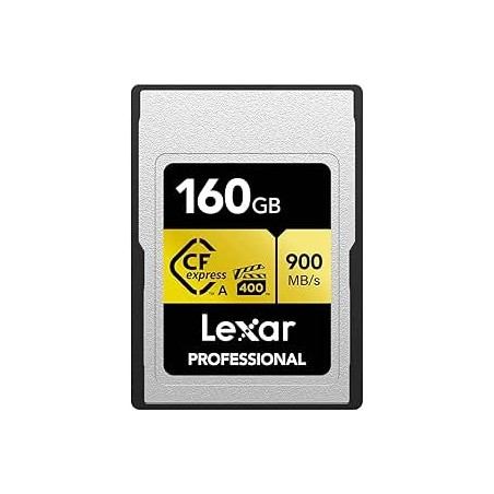 LEXAR 160GB PROFESSIONAL CFEXPRESS TYPE A CARD GOLD SERIE, UP TO 900MB/S READ 800MB/S WRITE. VPG 400