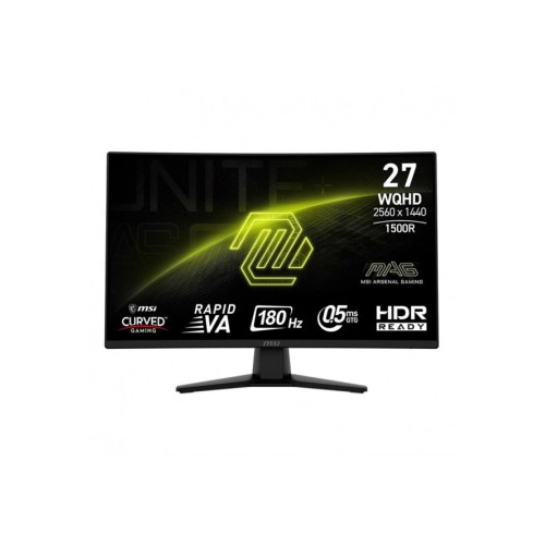 20353-MSI MONITOR MAG 274CQF. 27" RAPID VA CURVO 1500R. 2560X1440 . 180HZ. NEGRO